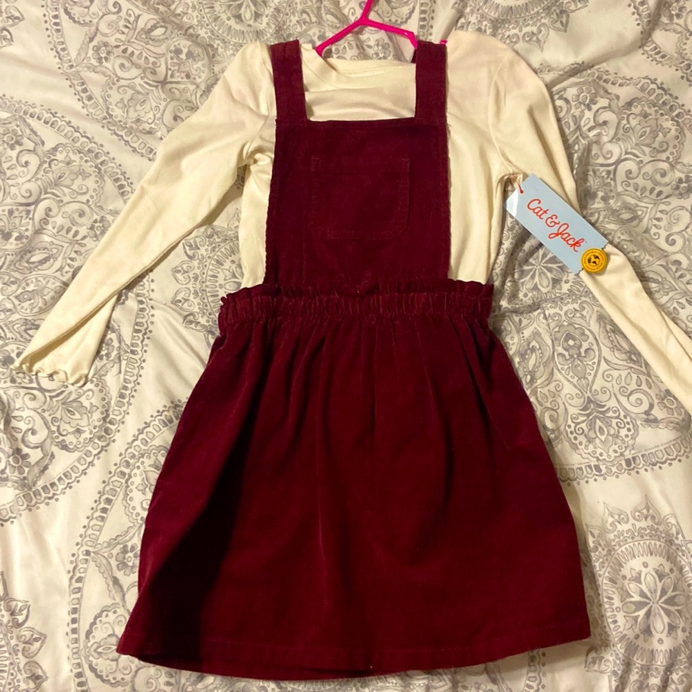 Cat & Jack romper with long sleeve tee